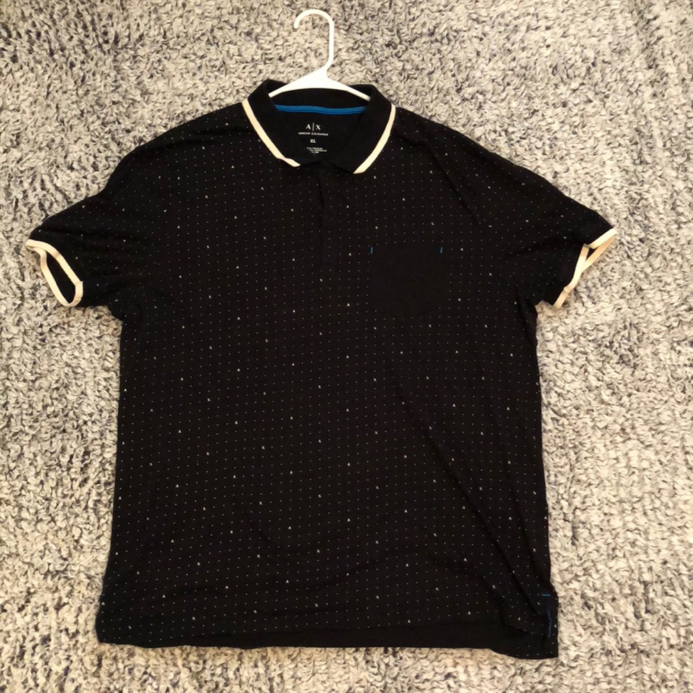 Black collared shirt